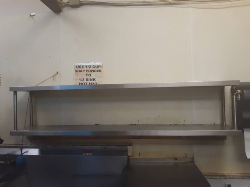 lot 9679 image: Stainless Steel Shelving