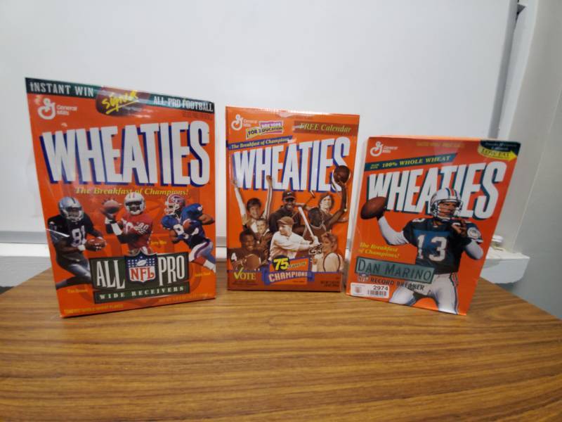 lot 2974 image: NEW and SEALED Wheaties Collector Boxes- Lot of 3- Dan Marino- Football and Baseball Greats