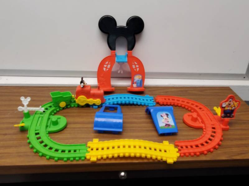 lot 2981 image: Mickey Mouse Train Track and Car