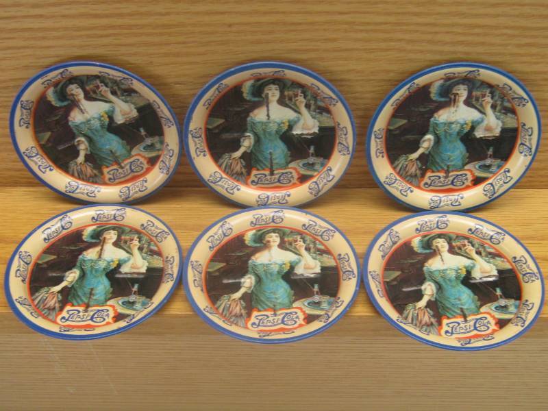 lot 3083 image: Metal Pepsi Cola Coaster Set of 6