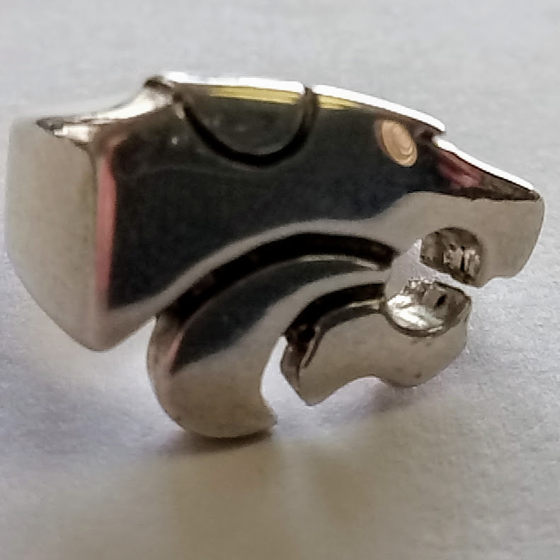 lot 31 image: Kansas State University Wildcat Ring  Size 8 Powercat Marked Sterling