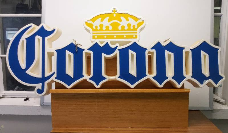 lot 1 image: 4 ft Long CORONA Liquor Store Display Sign  COOL   ()