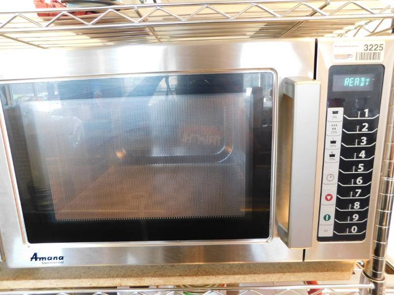 lot 3225 image: Amana Stainless Steel Commercial Microwave