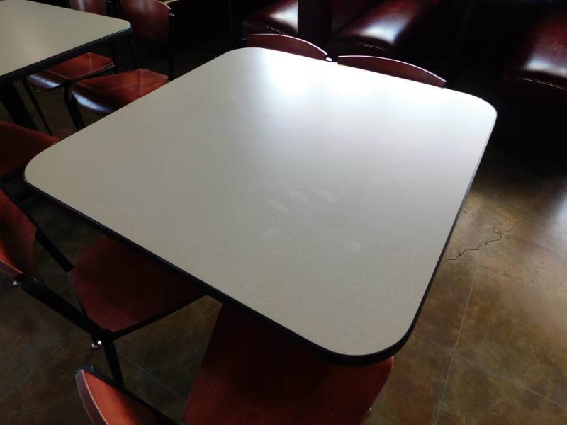 lot 3260D image: Dining Height Table wMetal Base