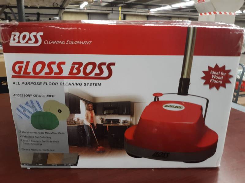 Boss Cleaning Equipment B200752 Gloss Boss Mini Floor Scrubber - Red