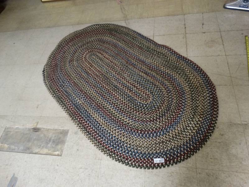 lot 7599 image: Lg oval braided area rug