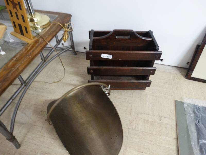 lot 7729 image: Magazine rack & firewood rack