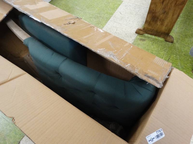 lot 7761 image: New in The Box Blue Padded Chair