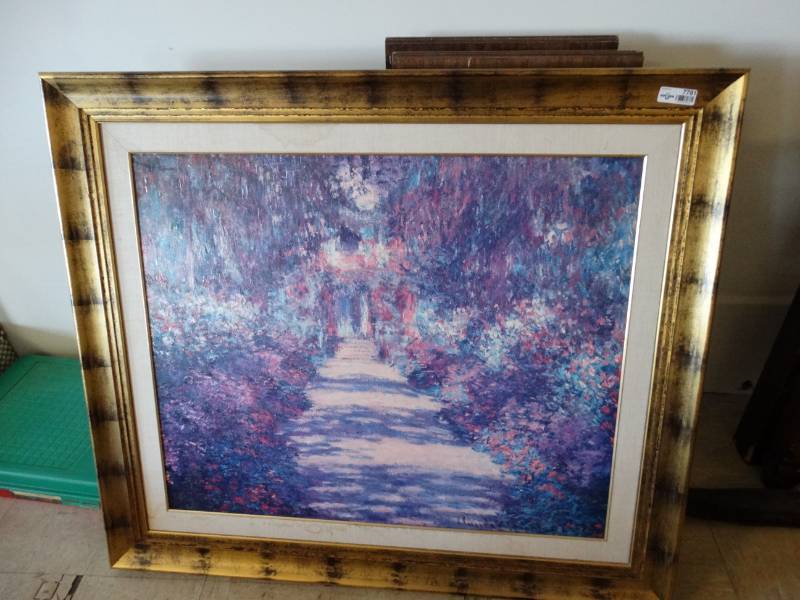 lot 7781 image: Framed Hand Painted and Signed Piece of Art