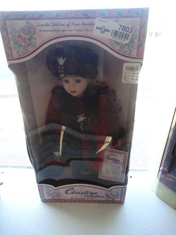 lot 7803 image: New In Box  Christina Collection Fine Porcelain Doll