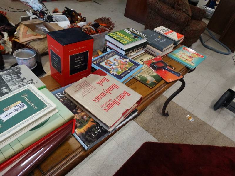 lot 7840 image: Table Top Of Misc Books