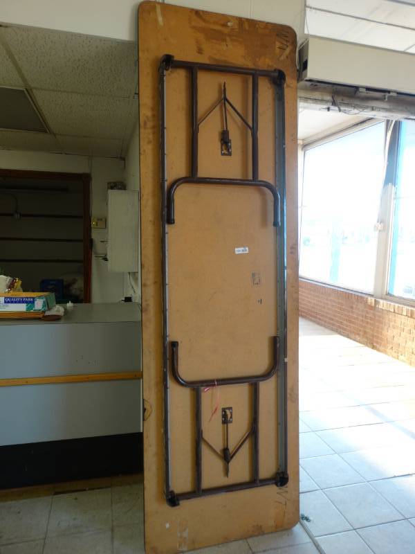 lot 7841 image: Long wooden Folding table