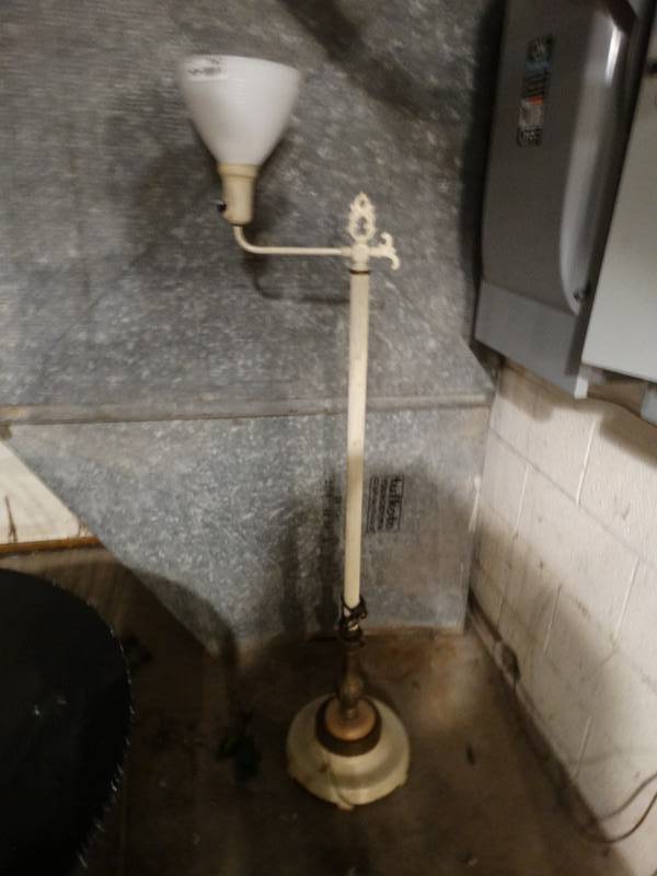 lot 7862 image: White Floor Lamp
