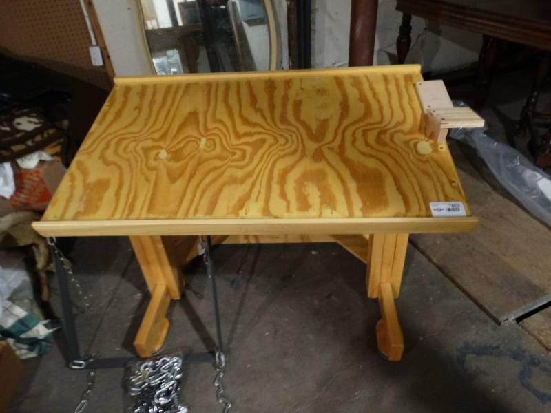 lot 7865 image: Wooden Drafting Table