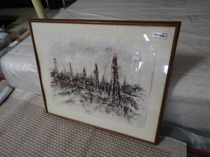lot 7877 image: Oil Field Painting