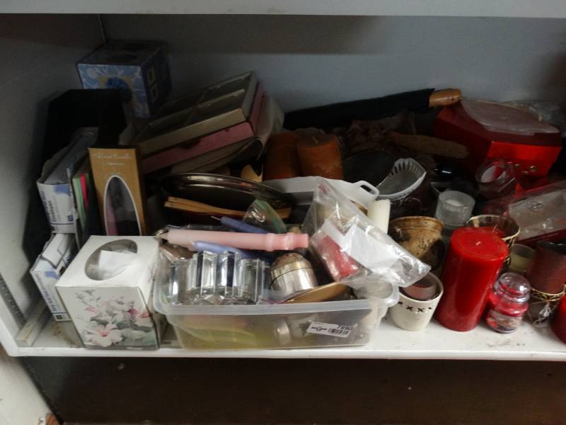 lot 7890 image: LARGE lot of various candles & misc.