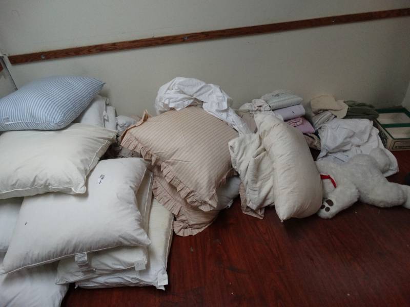 lot 7899 image: HUGE lot of pillows sheets misc.