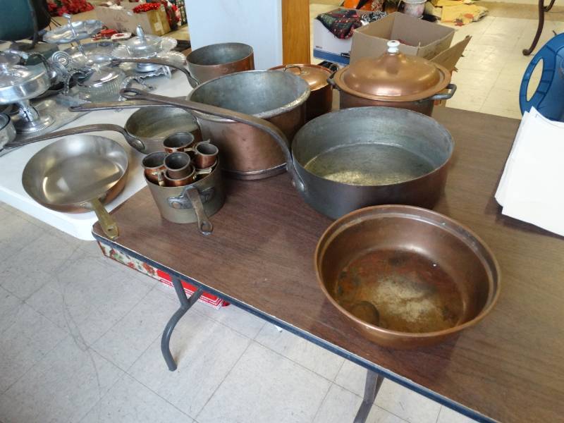 lot 7922 image: Awesome set of copper cookware