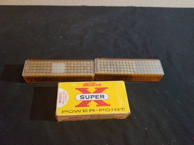 lot 16061 image: Two Plastic Boxes of 22 Shells, Western Super X Power Point 30-30 Winchester Shells
