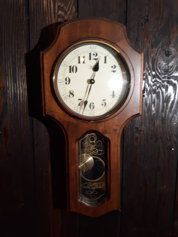 lot 16102 image: Welby Pendulum Clock in Wood Case
