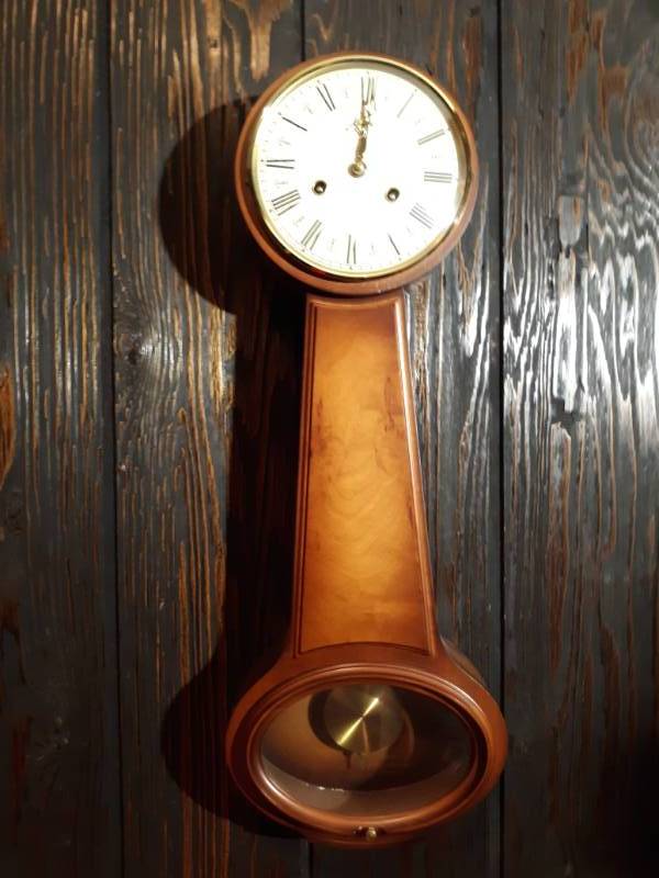 lot 16150 image: Banjo Pendulum Clock Wind Up Wall Mount