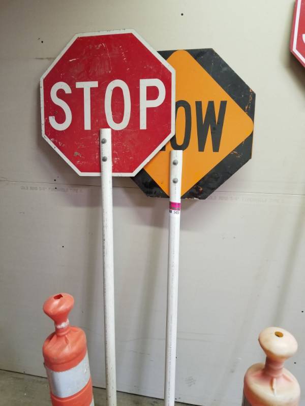 lot 5420 image: Stop and Slow Signs