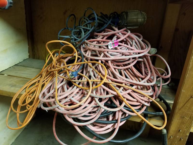 lot 9739 image: Various Extension Cords, Worklight