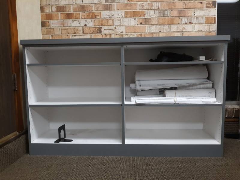 lot 9858 image: Storage Shelf With Counter Top