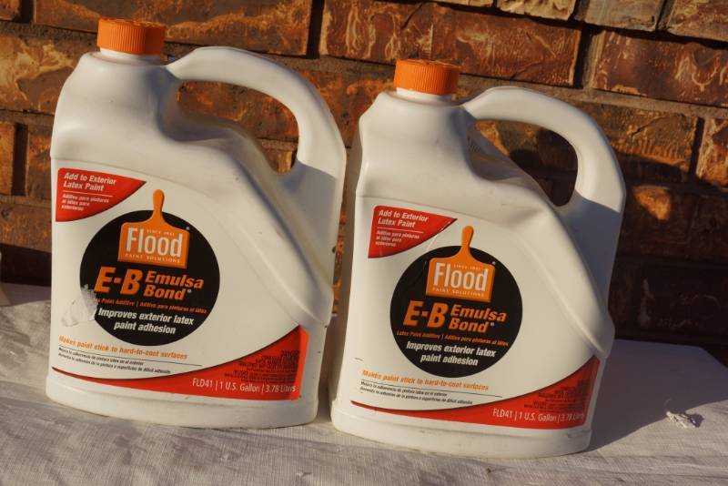 lot 4237 image: 2 Jugs of E-B Bond - Improves Exterior Paint