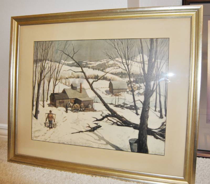 lot 3122 image: Beautiful Picture and  Wood Frame