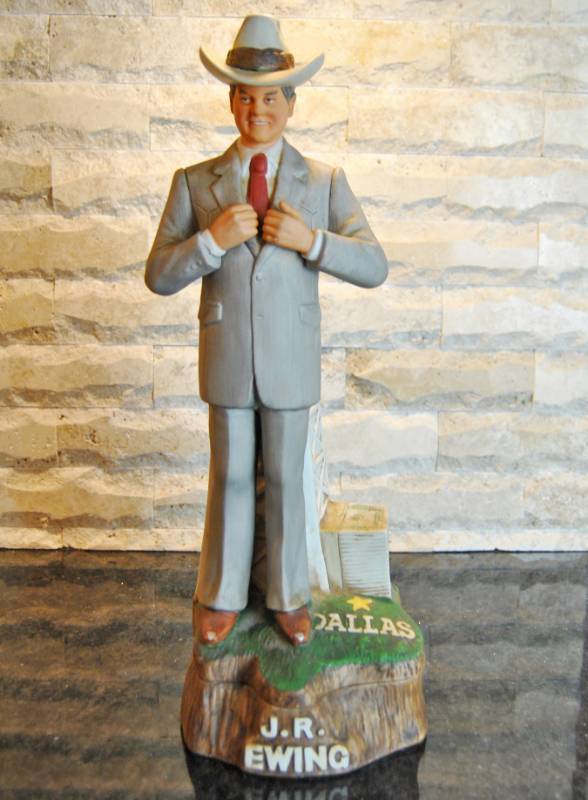 lot 3293 image: DALLAS - Very Cool J.R. Ewing Ceramic Figure - Music Box Works Great