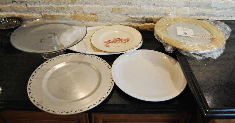 lot 3300 image: Lot of Serving Plates & Charger Plates - Just in time for the holidays