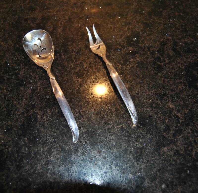 lot 3307 image: Vintage Spoon and Fork - Silver
