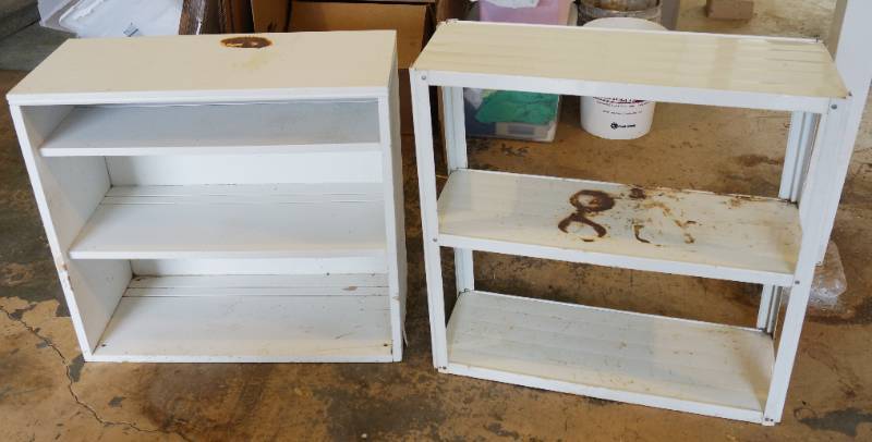 lot 1472 image: Lot of 2 Misc. Storage Shelves