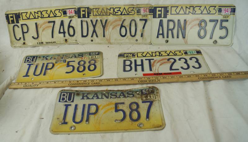 lot 1471 image: Lot of Misc. Kansas License Plates