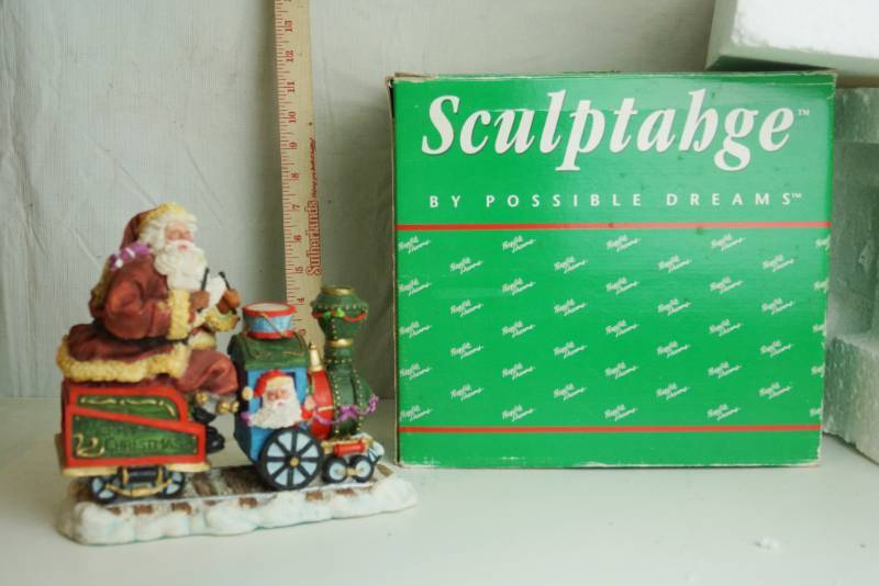 lot 3236 image: Sculptahge by Possible Dreams - Santa on a Train # 495015 Sculpture  w original box
