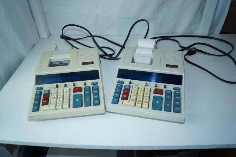 lot 3276 image: Lot of 2 Electronic Professional Adding Machine Calculators