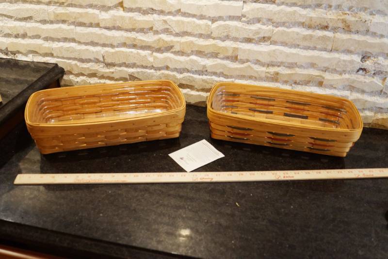 lot 3313 image: Lot of 2 Longaberger Baskets - Great for Organizing Anything