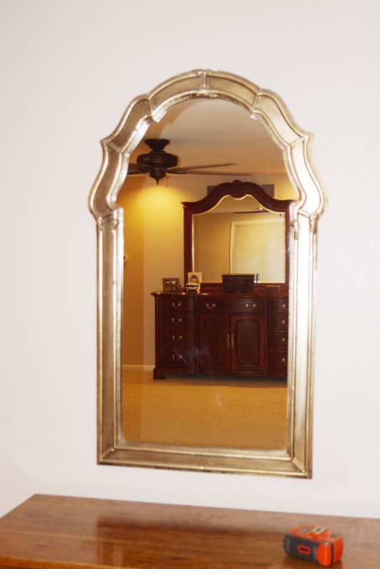 lot 1422 image: Vintage - Unique framed, large wall mirror - see pics for measurements