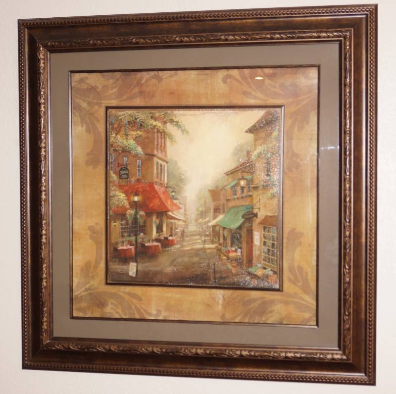lot 1428 image: Decorative Picture LARGE Almost 3ft x 3ft Very nice