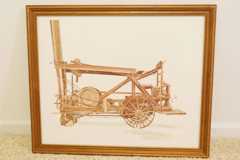 lot 1444 image: Keystone Spudder 5-12 Traction Joplin Special -  Print from 1978 numbered and signed by Artist Paul F. Hansen - Excellent Condition in Professional frame