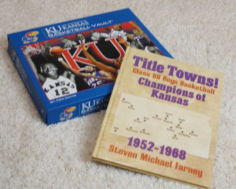lot 3168 image: Lot of KU Books - KU Vault Interactive Memory Book and a Kansas Title Towns Book - Both in GREAT condition