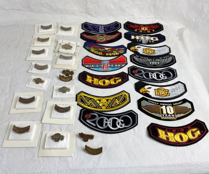 lot 3397 image: Lot of HOG Patches and Pins - Various Years - HARLEY OWNERS GROUP - Gotta Have