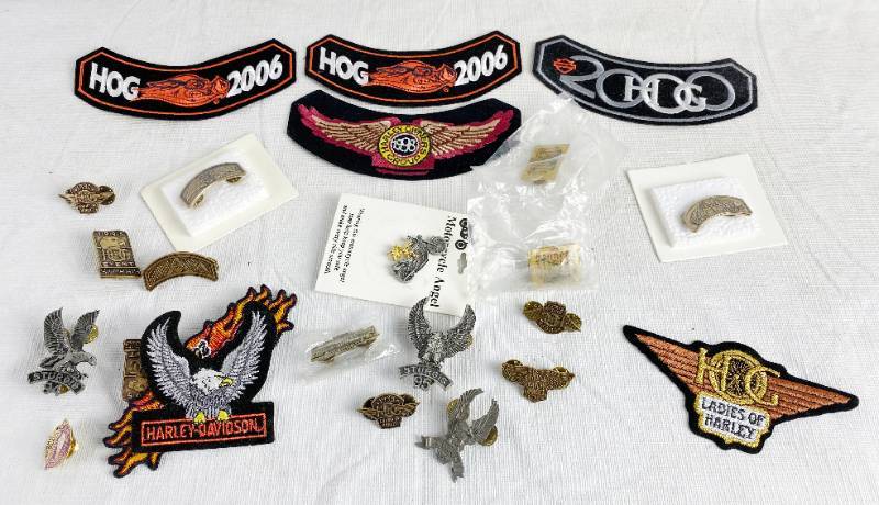 lot 3398 image: Lot of HOG Patches and Pins - Various Years - Ladies of Harley -  HARLEY OWNERS GROUP - Gotta Have