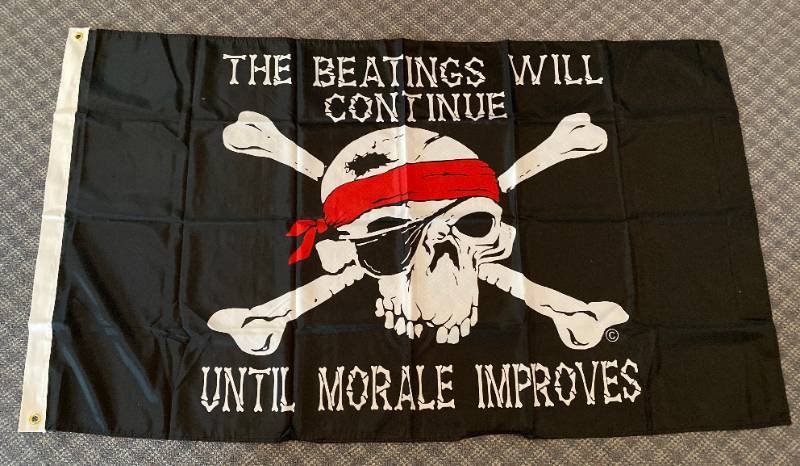 lot 3418 image: Pirate Flag - approx. 3 x 5 each - This one is like new