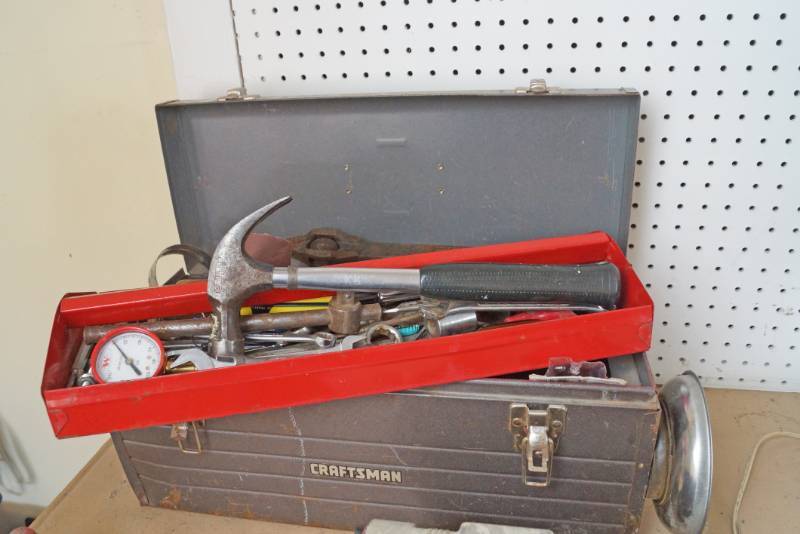 lot 1571 image: Craftsman Tool box - FULL of tools See pics - very heavy - lots of goodies