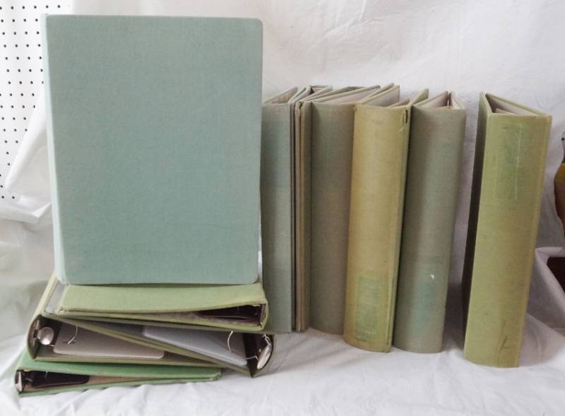 lot 1518 image: Lot of Vintage Canvas Accountant Notebooks - these last forever Get organized