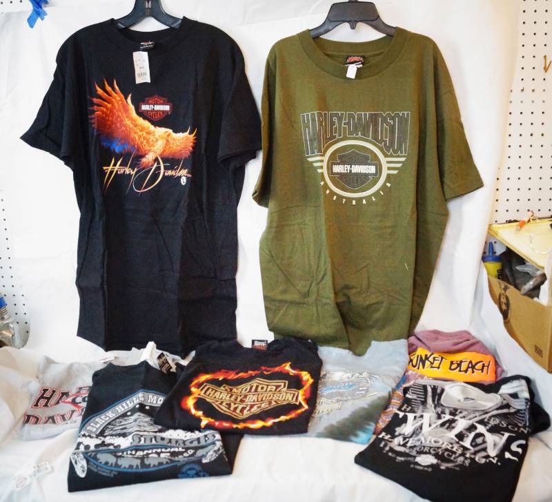 lot 1501 image: Lot of Harley Davidson T-Shirts - Large - see pics-most are BRAND NEW with tags