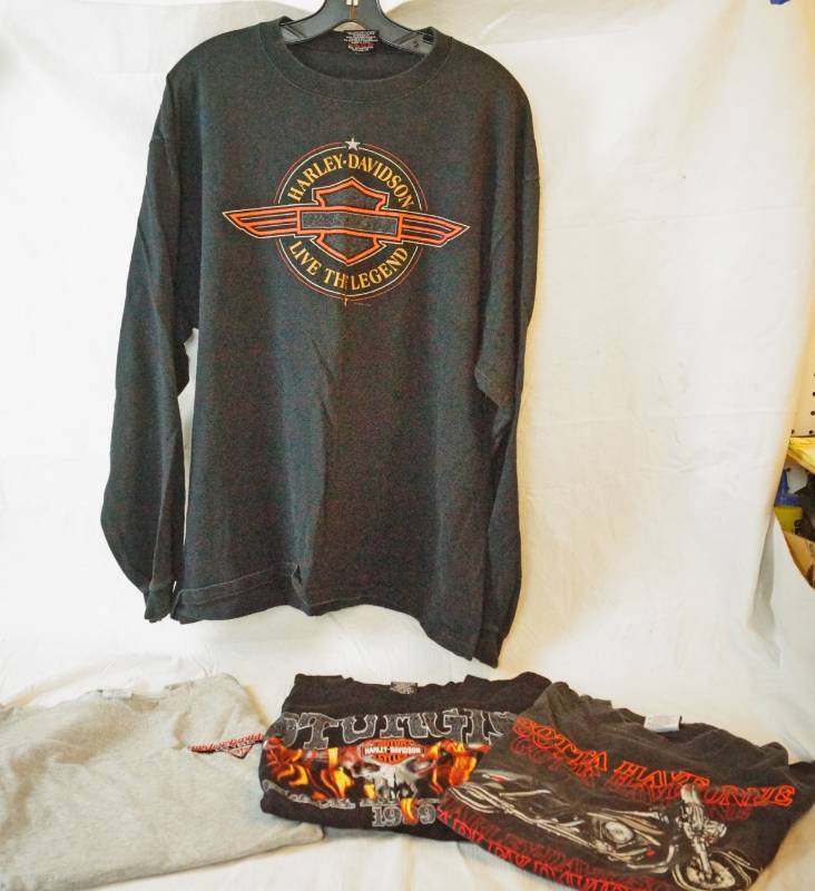 lot 1500 image: Lot of Harley Davidson T-Shirts - sized XL - see pics- nice condition
