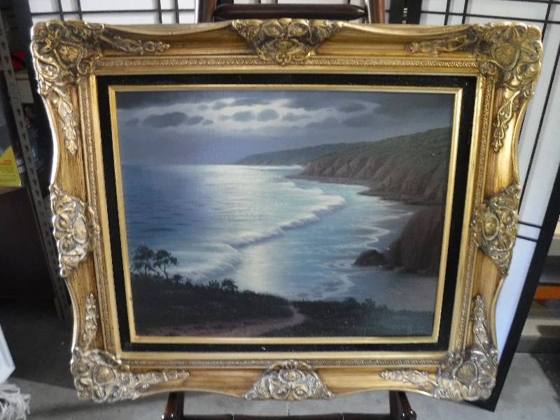 lot 7222 image: View from the ridge fancy framed art work
